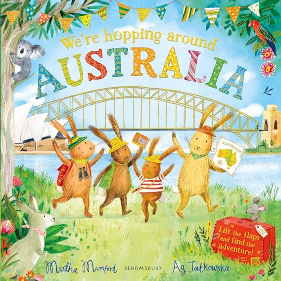 Book cover image - We’re Hopping Around Australia: A Lift-the-Flap Adventure