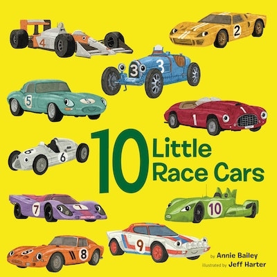 Book cover image - 10 Little Race Cars